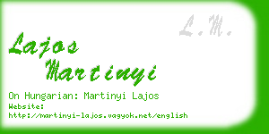 lajos martinyi business card